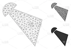 三角形,铁丝网,探照灯,梁,一个物体,几何形状,多样,直的,图像,联系