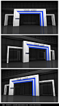 原创白色科技门头模型效果图图片