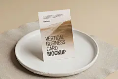 6款优雅自然侘寂风家居品牌商务名片卡片设计展示效果图ps样机模板