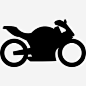 摩托车大尺寸黑色剪影图标 https://88ICON.com 黑色 形状 轮廓 运输 大 摩托车 车轮