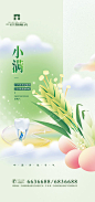 水彩牙科小满节气海报-源文件