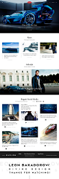 BUGATTI : Divine Design Corporate Website Ettore Bugatti by Leon Bakadorov www.leonbakadorov.com Luxury, Elegant, Refined, Incredibly, Delicious, Indescribable.________Божественный дизайн Корпоративного сайта Этторе Бугатти от Леона Бакадорова.Роскошный, 