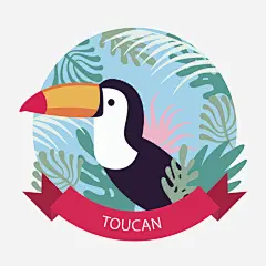矢量Toucan下载_新图网 https://ixintu.com 大嘴鸟 动物 卡通 巨嘴鸟 PNG免抠图下载 热带 装饰