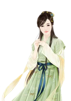 免抠人物中国风 古典风格 游戏手绘 插画 手绘 优雅 唯美 小清新 花样美男美女