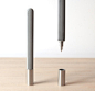 Concrete Pen is a minimal design created by Taiwan-based firm 22 Design Studio. The pen is made from hand-poured concrete and has a rigid body which provides an easy grip. The ink cartridge is completely replaceable, and sits behind a 316 stainless steel 