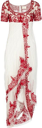 Marchesa Embroidered Tulle Gown in Red (white) - Lyst@北坤人素材