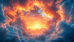 天空晚霞与火烧云手机壁纸背景