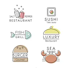 素雅餐厅标志矢量图