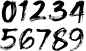 毛笔数字