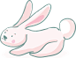 bunnies可爱粉色小兔子造型矢量素材 (8)