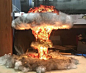 核爆炸蘑菇云创意装饰灯台灯发光收藏礼品原子弹核弹云雾模型摆件-淘宝网