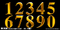 金属 质感 数字 镏金字 1 2 3 4 5 6 7 8 9 0 罗马字 地产 房地产 单页 电话 户外用字 报广 金色