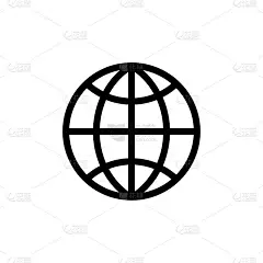 插图向量图形的全球图标模板