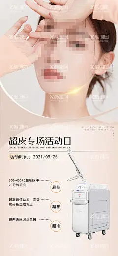 整形医美创意活动海报  - 源文件下载【酷图网】整形,医美,超皮秒,祛斑,创意,活动,海报,