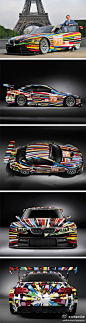 [] 全球跑车品牌【jeff koons' BMW art car revealed】本次Jeff Koons所设计的车型为BMW M3 GT2，运用大胆多变的色彩与线条元素，呈现出M3 GT2独特的速度感受，该作品将参加一年一度的法国Le Mans拉力赛，届时各国车迷也将有幸一睹Jeff Koons BMW Art Car所独有的风采。来自:新浪微博