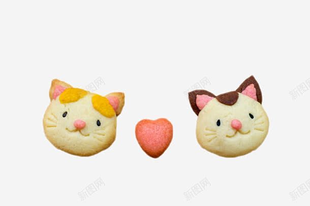 可爱动物的食物猫饼干实物 骨头 元素 免...
