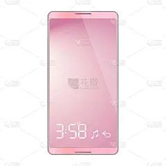 粉色智能手机，手机孤立，矢量插图图像。