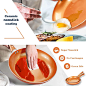 Amazon.com: FRUITEAM 10pcs Cookware Set Ceramic Nonstick Soup Pot/Milk Pot/Frying Pans Set | Copper Aluminum Pan with Lid, Induction Gas Compatible, 1 Year Warranty Mothers Day Gifts for Wife…: Home & Kitchen