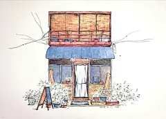 ·

作者：@-小和he

【家是最温柔的港湾】

钢笔淡彩水彩 ​ ​​​​