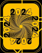 2024年新年数字字logo设计元素矢量图设计素材
