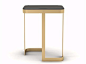 Low rectangular crystal coffee table JEAN | Crystal coffee table