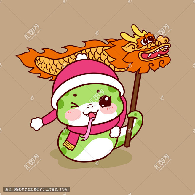 蛇年 蛇年卡通形象 蛇年插画 蛇年台历素...