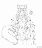 动漫人物少女线稿插画素材
twi：_Chuzenji_ ​​​​