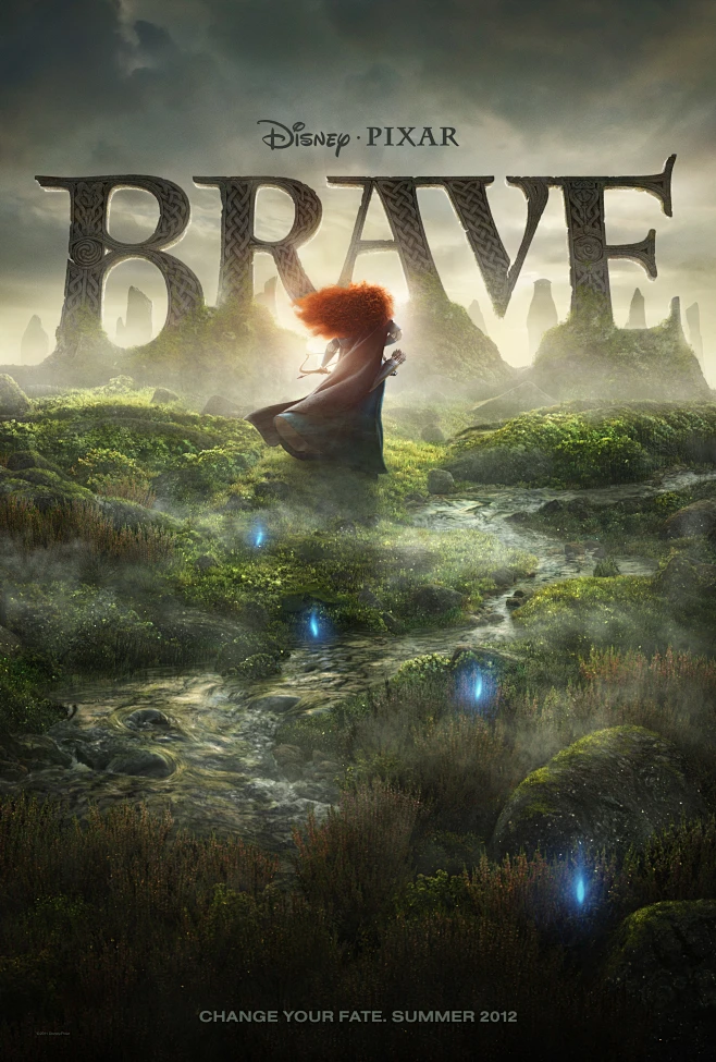 勇敢传说 Brave (2012) #Disney# #Pixar# 预告海报 美国 高清海报-花瓣网