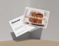 Free Floating Postcard Mockup PSD : Free Floating Postcard Mockup PSD