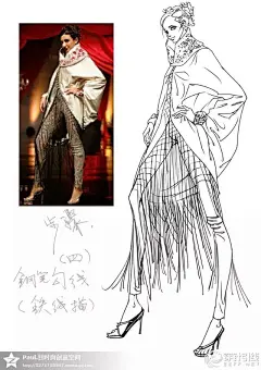大鸽的时装画技法绘制步骤 - 服装画/服装设计手稿 - 穿针引线服装论坛