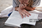 Young Girl reading book_创意图片