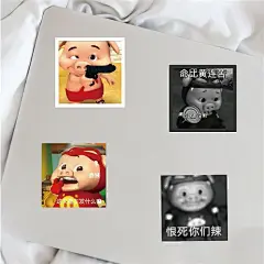62张猪猪侠表情包贴纸卡通动漫网红趣味个性创意搞笑装饰手帐贴画