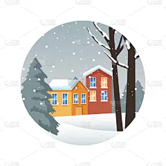 居住区,圣诞卡,都市风光,旋转类游乐,贺卡,现代,装饰物,松树,植物,背景