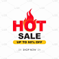 Hot Sale Sign Shape Banner with Fire Design, Disco