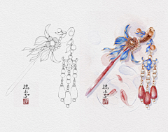 露露喜欢插画采集到插画线稿