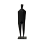 现代简约黑色抽象人雕塑摆件样板房售楼处大堂客厅软装饰品摆设-淘宝网