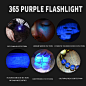 7.73US $ 32% OFF|5W Violet Lamp Black Mirror UV High Power Fluorescent Money Detector Flashlight Antique Identification Flashlight|Flashlights & Torches|   - AliExpress : Smarter Shopping, Better Living!  Aliexpress.com