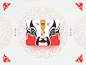 中国戏曲面孔39传统戏曲中国戏曲脸戏剧面具中国文化中国插画