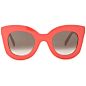 Womens Cat-Eye Céline Marta Coral Cat-eye Sunglasses : Handmade
Céline coral acetate sunglasses
Grey graduated lenses, designer-stamped arm, taupe trim
100% UV protection