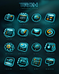 TRON:LEGACY inspired iOS iconset : iOS iconset concept styled after the movie »TRON:LEGACY«