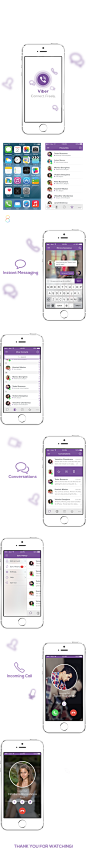 Viber iOS8 Concept (Updated) : The current version of Viber for iOS is quite inconsistent, so I decided to redesign it for the new iOS8. Hope that you will like it.