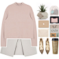 A fashion look from December 2015 featuring long sleeve sweaters, mini skirt and flat shoes. Browse and shop related looks.