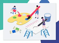 扁平风校园读书场景矢量插画