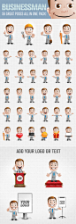 Businessman Cartoon Character Set Preview Full