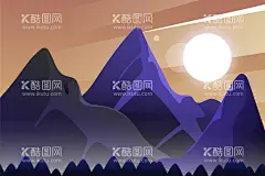  矢量山峦背景   - 源文件下载【酷图网】矢量山峦背景,山峰壁纸,群山环抱,植物,景色,风景地形,大自然,远山背景,高山,山脉,风景,