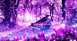 [婚礼婚庆类]森林落叶钢琴紫色高端婚礼LED大屏幕背景视频...