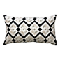 Lozenge Pillow, Pearl - Taking its cue from the striking shapes and patterns of traditional parquet and marble flooring, our "Marble" collection updates this typically formal look with a texturized, more relaxed feel. Angular triangles, squares 