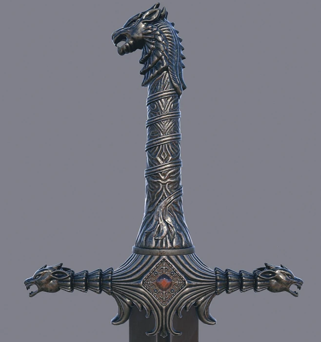Oathkeeper, the sword of Brienne of Tarth, Vadim Soltus : ----------- Please, click on "Full image". ------------ Winter came yet, why not to do another replica and fan art model based on something...winter? So, "Game of Thrones" is he