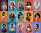 General 4001x3198 women blonde redhead brunette short hair Disney The Little Mermaid Cinderella Aladdin Mulan Sleeping Beauty Snow White Moana Hercules Pocahontas dress Fernanda Suarez Alice in Wonderland