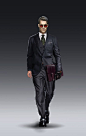 Film noir detective - character design for my IP: